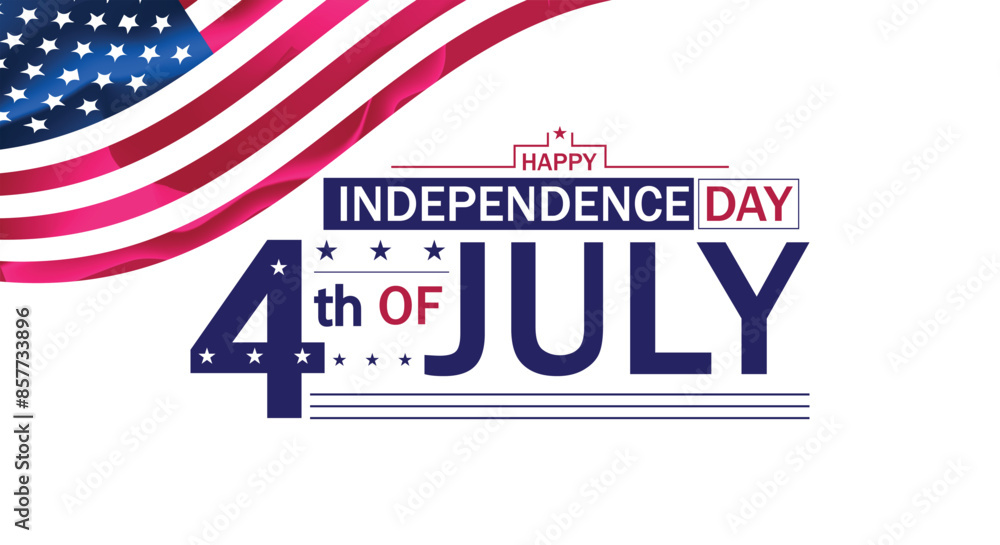 Patriotism with a Happy 4th of July USA Flag Illustration Design Patriotism with a Happy 4th of July USA Flag Illustration Design