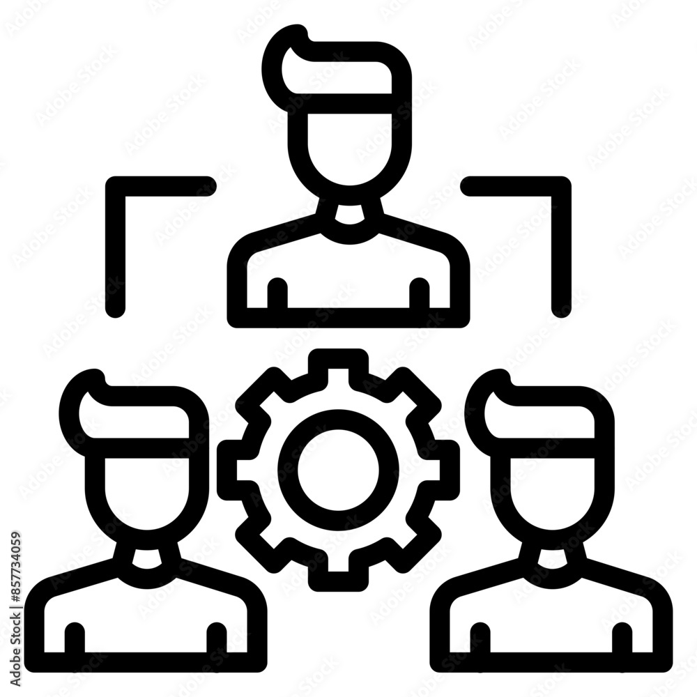 Team Collaboration icon vector image. Can be used for Business Performance.
