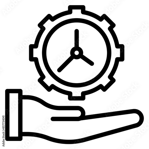 Time Management icon vector image. Can be used for Business Performance.