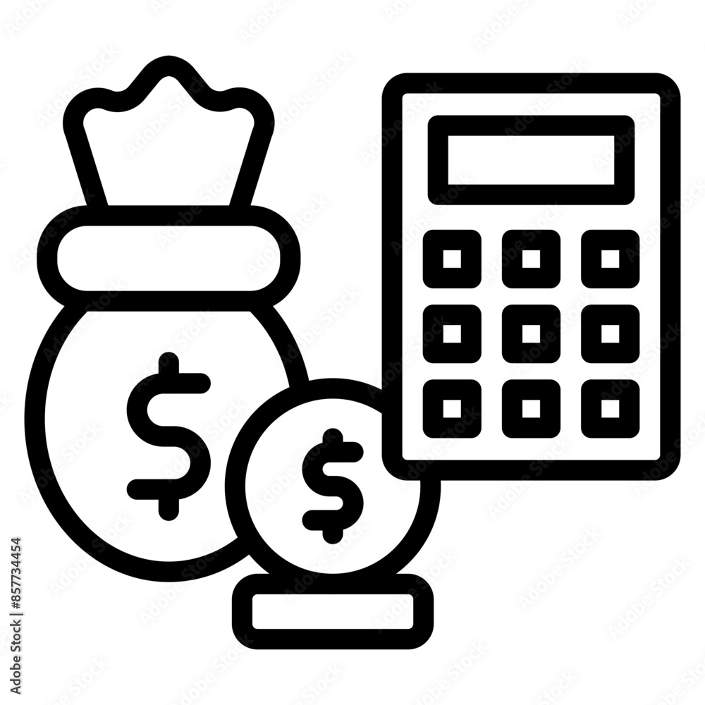 Loan Calculator icon vector image. Can be used for Loan. Loan Calculator icon vector image. Can be used for Loan.