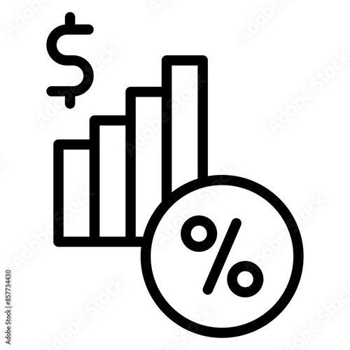 Interest Rate icon vector image. Can be used for Loan.