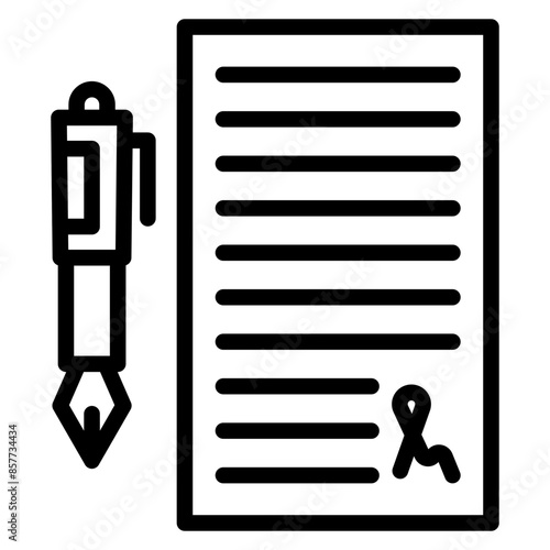 Loan Agreement icon vector image. Can be used for Loan.