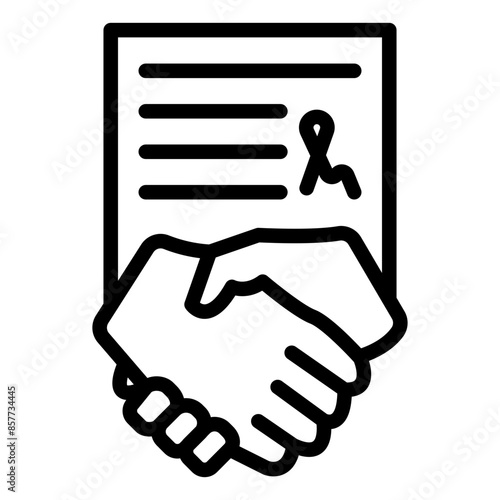Loan Agreement icon vector image. Can be used for Loan.