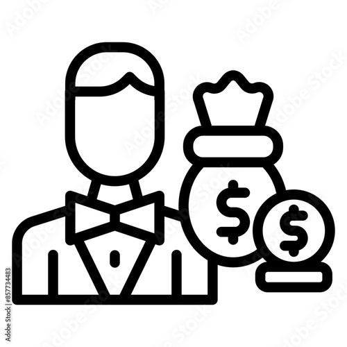 Loan Processor icon vector image. Can be used for Loan.