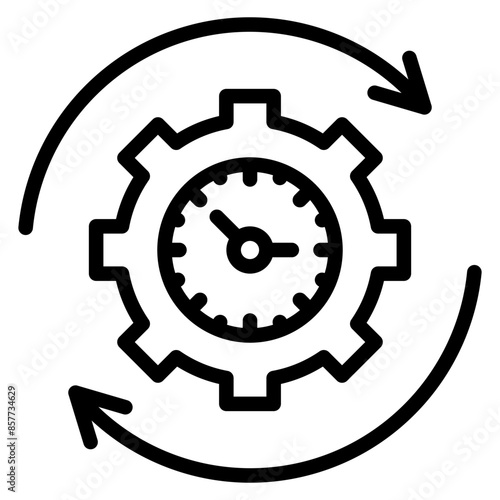 Capacity Utilization icon vector image. Can be used for Operations Management.