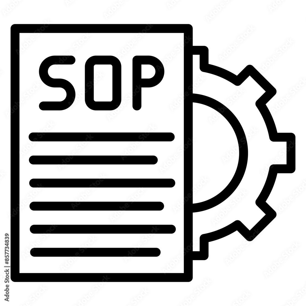 Standard Operating Procedure icon vector image. Can be used for Operations Management. Standard Operating Procedure icon vector image. Can be used for Operations Management.
