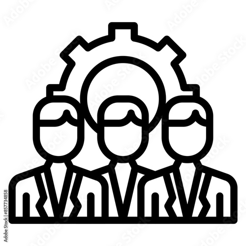 Workforce Management icon vector image. Can be used for Operations Management.