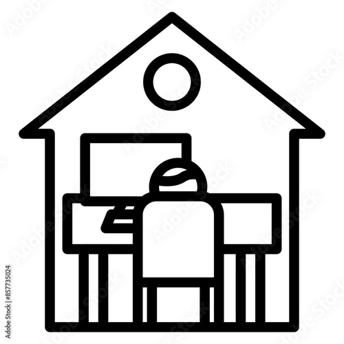 Remote Work icon vector image. Can be used for Freelancer.