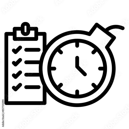 Task Deadline icon vector image. Can be used for Freelancer.