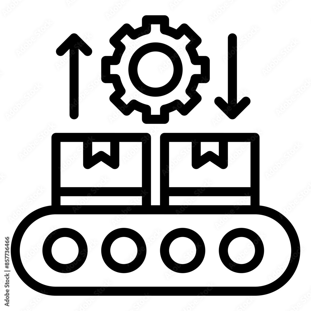 Batch Production icon vector image. Can be used for Manufacturing and Distribution. Batch Production icon vector image. Can be used for Manufacturing and Distribution.