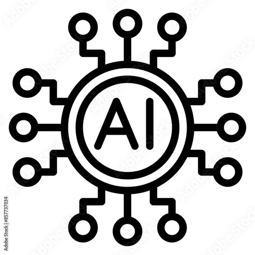 Artificial Intelligence icon vector image. Can be used for Professional Services.