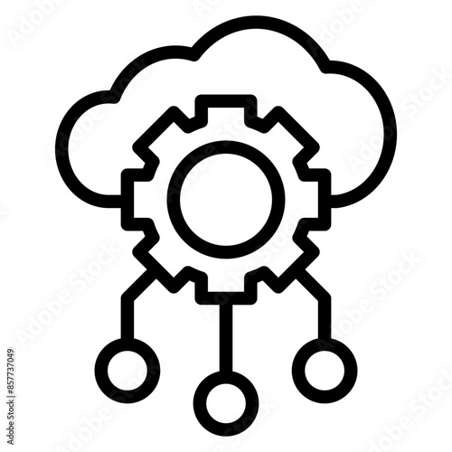 Cloud Services icon vector image. Can be used for Professional Services.