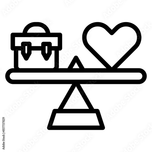 Work Life Balance icon vector image. Can be used for Job Fair.