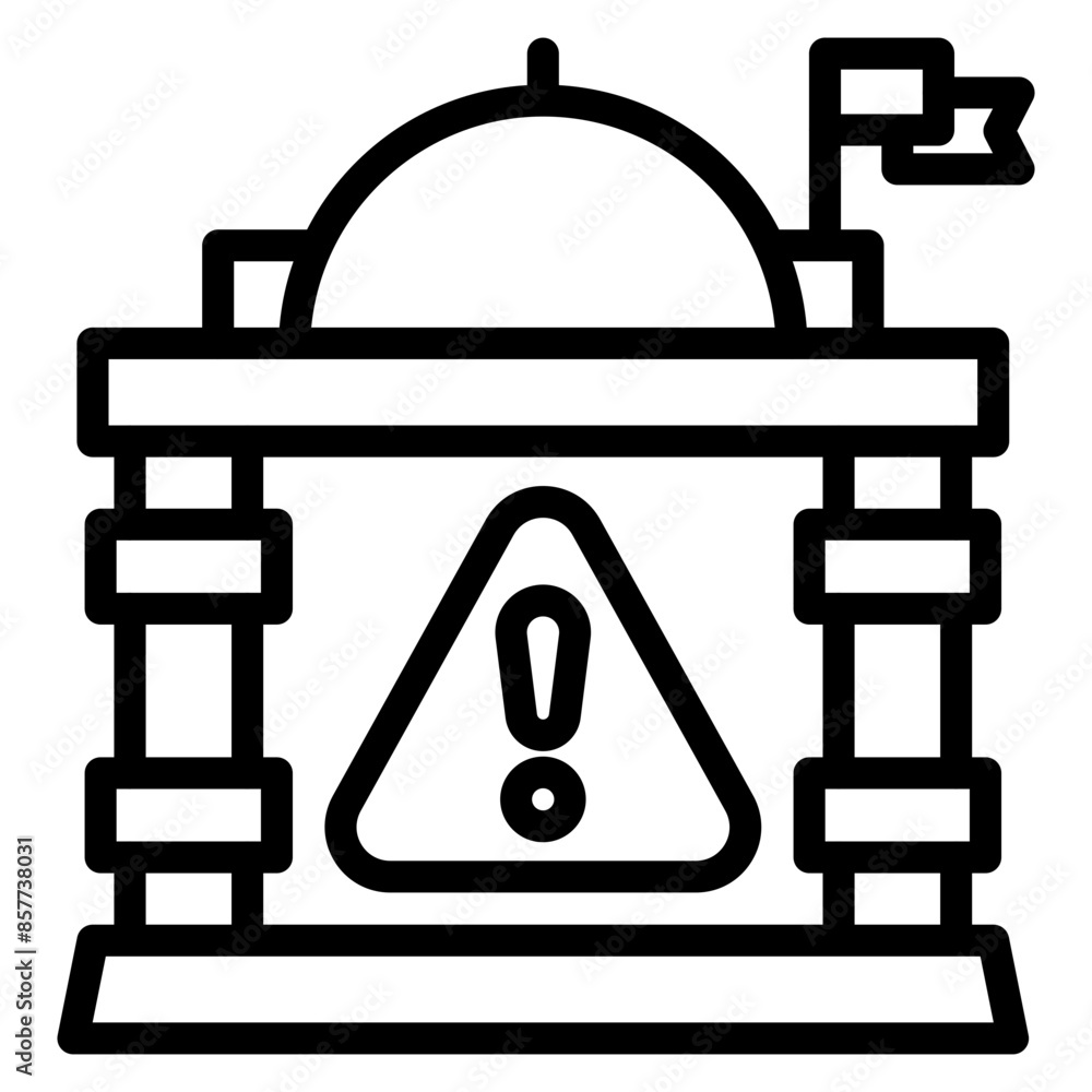 Political Instability icon vector image. Can be used for Business Risks. Political Instability icon vector image. Can be used for Business Risks.