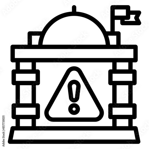 Political Instability icon vector image. Can be used for Business Risks.