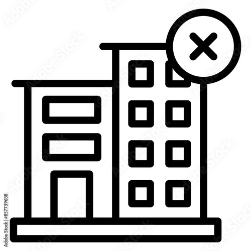 Cancellation icon vector image. Can be used for Business Disruption.