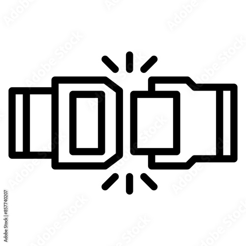 Seatbelt icon vector image. Can be used for Airplane.