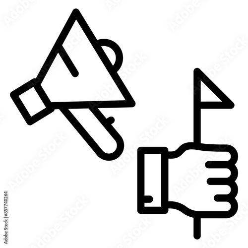 Activism icon vector image. Can be used for Social Justice.