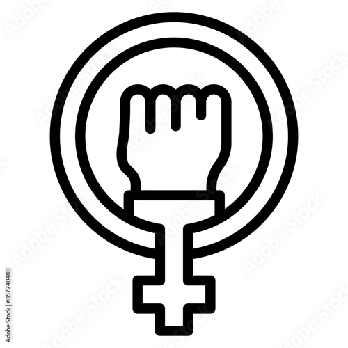 Feminism icon vector image. Can be used for Social Justice.