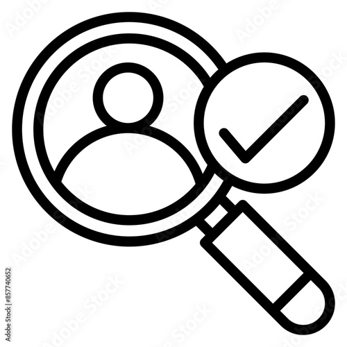 Candidate icon vector image. Can be used for Hiring Process.
