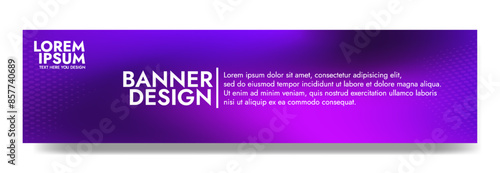 Gradient blurred banner in shades of violet. Ideal for web banners, social media posts, or any design project that requires a calming backdrop