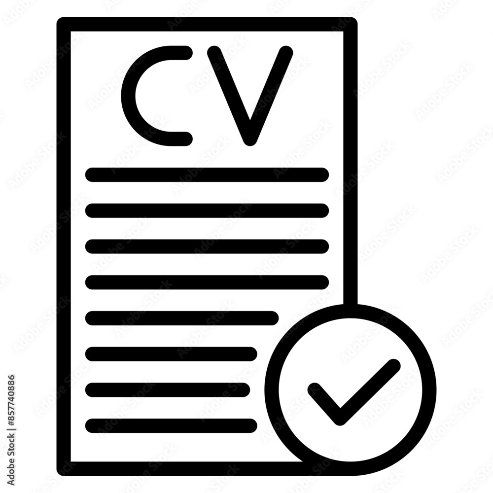 Resume icon vector image. Can be used for Hiring Process. Resume icon vector image. Can be used for Hiring Process.