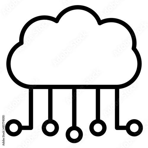 Cloud Computing icon vector image. Can be used for Digital Disruption.