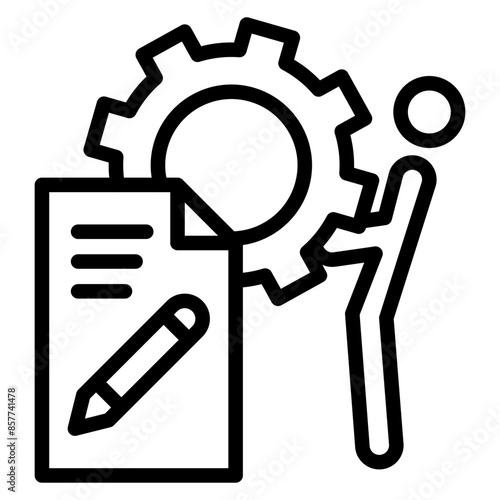 Test Effort icon vector image. Can be used for Software Testing.