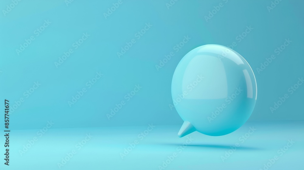 Background with Copy Space. A Bubble in an Isolated Soft Blue Background Background with Copy Space. A Bubble in an Isolated Soft Blue Background