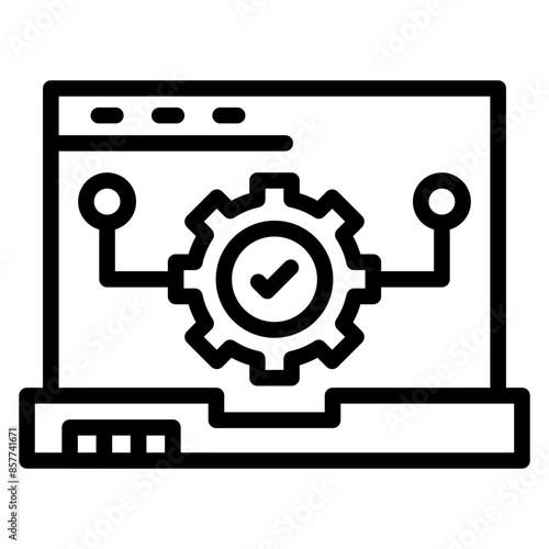 Test Verification icon vector image. Can be used for Software Testing.