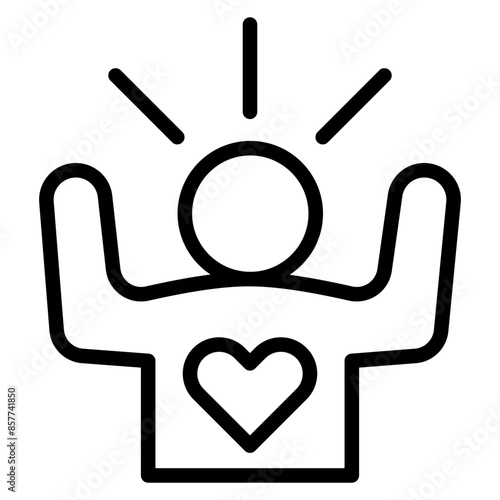 Self Esteem icon vector image. Can be used for ADHD.