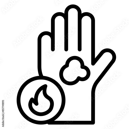 Burn Severity icon vector image. Can be used for Skin Burns.