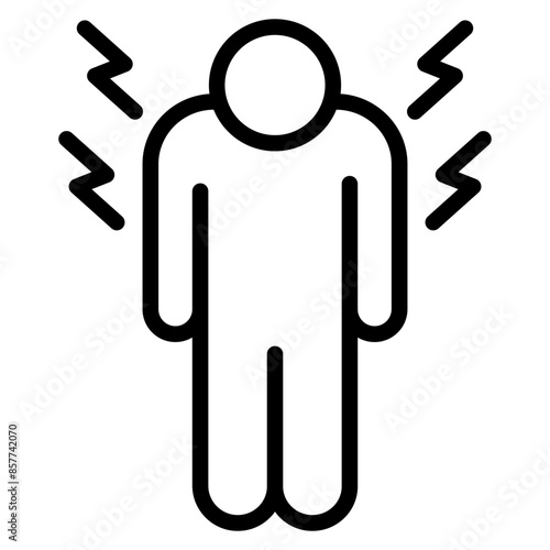 Pain icon vector image. Can be used for Skin Burns.