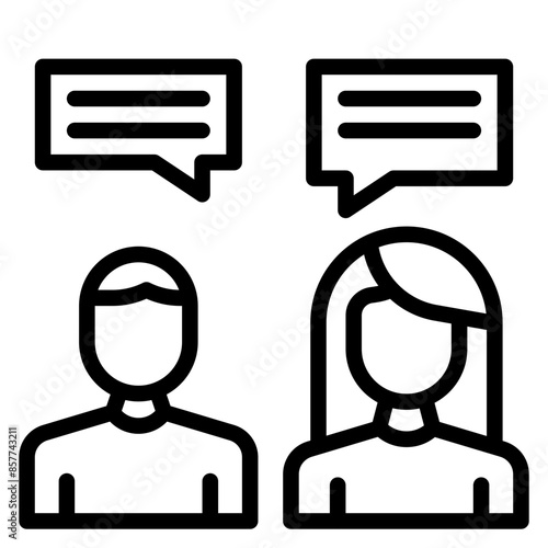 Interactions icon vector image. Can be used for Social Relationship.