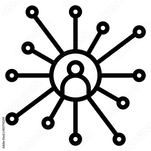 Network icon vector image. Can be used for Social Relationship.