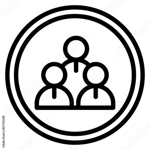 Inner Circle icon vector image. Can be used for Social Relationship.