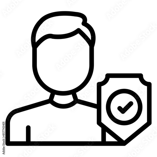 Compliance Officer icon vector image. Can be used for Compilance and Regulation.
