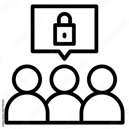 Confidentiality icon vector image. Can be used for Compilance and Regulation.