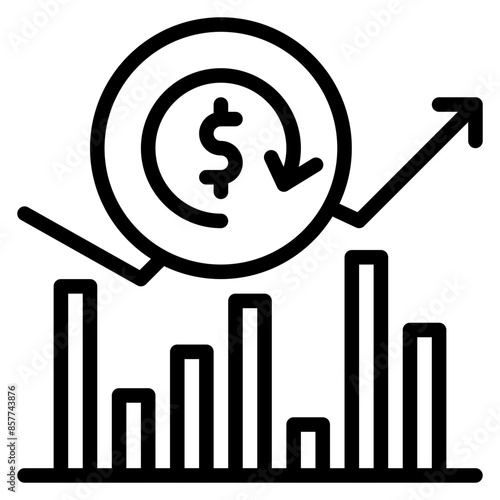ROI icon vector image. Can be used for Market Research.