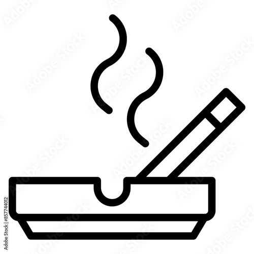 Ashtray icon vector image. Can be used for Smoking.