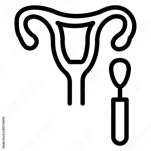 Pap Smear icon vector image. Can be used for Medical Tests.