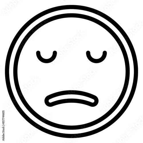 Apathetic icon vector image. Can be used for Human Emotions.