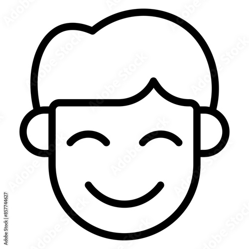 Content icon vector image. Can be used for Human Emotions.