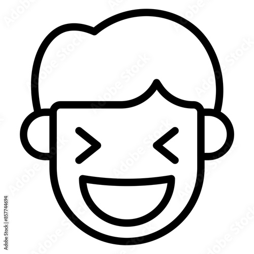 Happy icon vector image. Can be used for Human Emotions.
