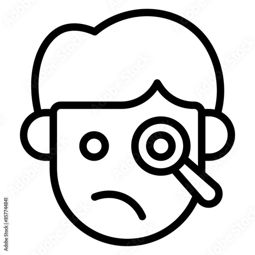 Inquisitive icon vector image. Can be used for Human Emotions.