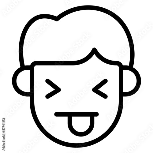 Playful icon vector image. Can be used for Human Emotions.