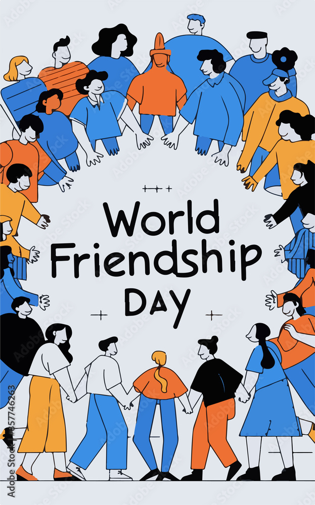 Naklejka premium International Day of Friendship modern abstract illustration 