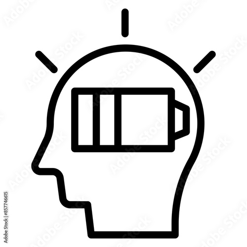 Mental Drain icon vector image. Can be used for Burnout.