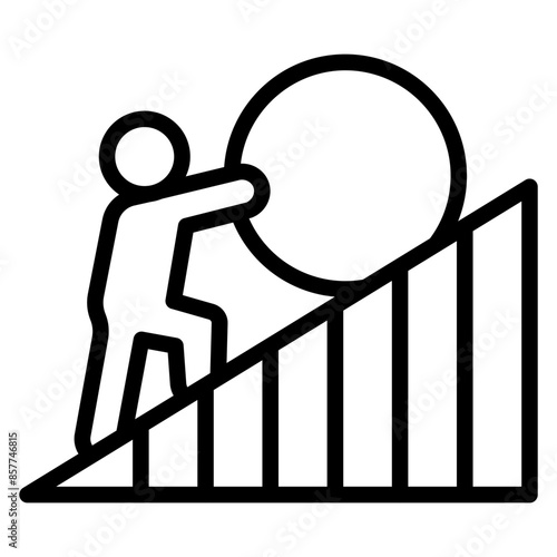 Struggle icon vector image. Can be used for Burnout.