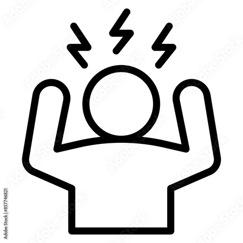 Stress icon vector image. Can be used for Burnout.